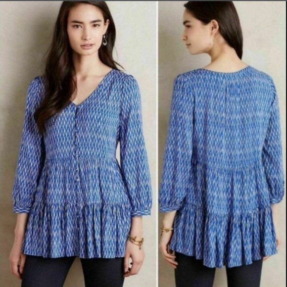 Maeve Blue Blouse - Picture 1 of 6